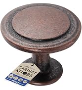 LifeMaster 6pcs 1-1/4 inch Kitchen Cabinet Knobs - Rust-Proof Oil Rubbed Bronze Finish, Modern Zi...