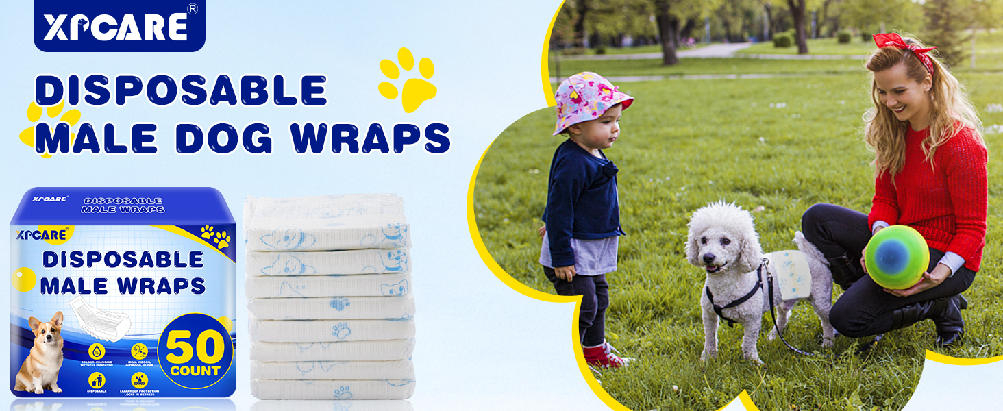 Disposable Male Dog Wraps