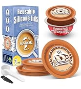 AANQQ Reusable Lids for Nespresso Pods Vertuo, 3pcs Food Grade Silicone Caps for Any Sizes of Reu...
