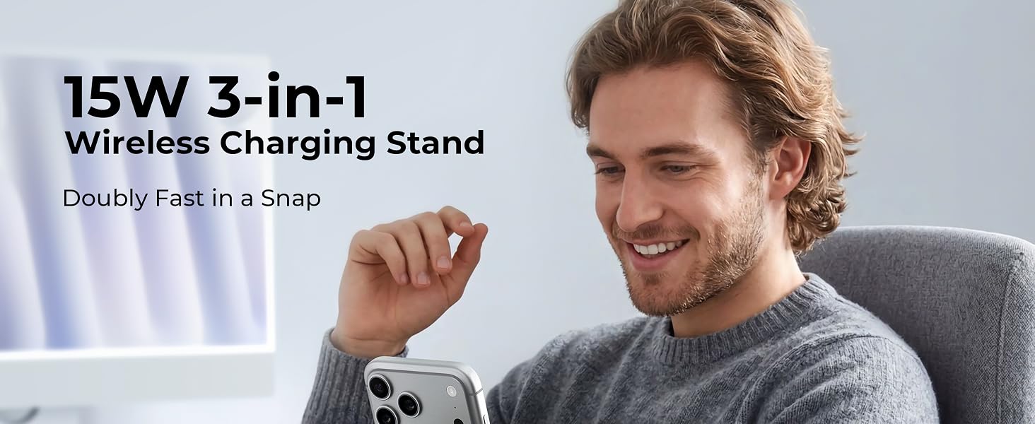 phone and watch charger station for iphone