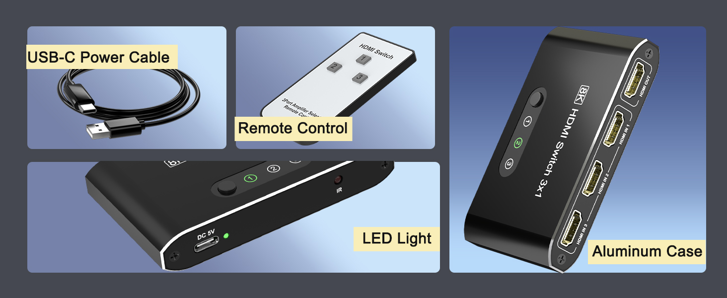HDMI 2.1 Switcher 3 Port