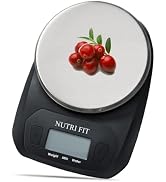 NUTRI FIT Digital Food Scale Small Kitchen Scales Weight in Grams and OZ for Cooking Baking Weigh...