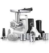 Electric Meat Grinder Heavy Duty - 5 in 1 2500W Max Powerful Food Grinder - Sausage Stuffer - Sli...