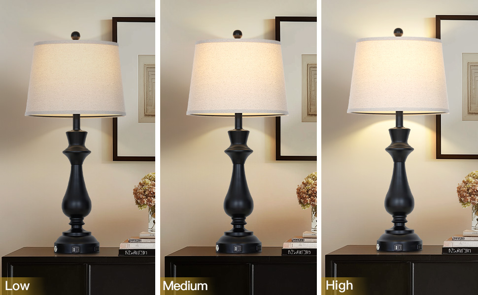 black table lamp