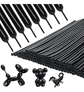 PIGETALE 260 Balloons 100PCS Black Twisting Animal Balloons Thickening Latex Modeling Long Skinny...