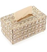 Sumnacon Crystal Rectangular Tissue Box Cover - Decorative Glass Tissue Holder, Sparkling Napkin ...