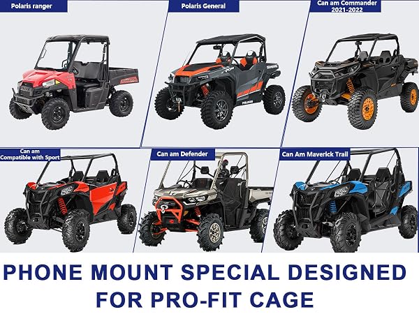 Electronic device holder,Ranger Phone mount,Pro-fit Cage phone mount,CFMOTO UFORCE phone holder