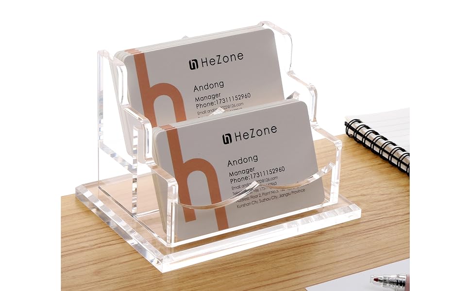 Business card holder 2 slots- Holds 100 cards