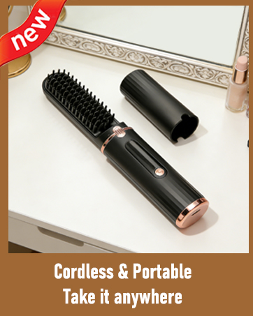 mini hair straightener brush