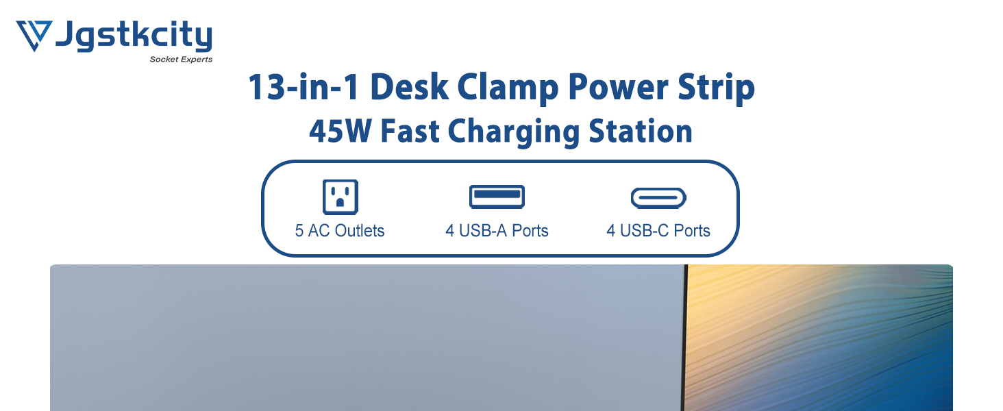 Desk Clamp Power Strip
