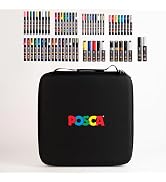 Posca Exclusive Acrylic Paint Markers Gift Set of 62 with Case, Great for Kids and Adults, For Co...