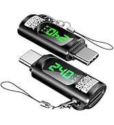 2 Pack 240W USB C Adapter with Digital Display,Voltage Current Power Meter Tester 80Gbps 60Hz Typ...