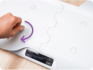 greater goods bluetooth smart baby scale turn fasteners in place locking key