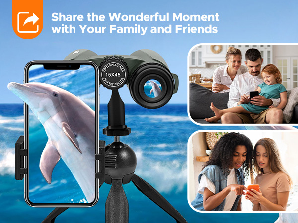 Adorrgon Binoculars with Phone Adapter and Tripod