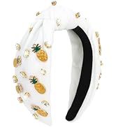 BAHABY Fruit Headbands for Women Girls Tropical Pineapple Knotted Headband Summer Beach Head Band