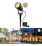 L LOHAS LED Landscape Spot Lights Outdoor, Dusk to Dawn Sensor 5W LED Spotlights for Yard, 120V 4...