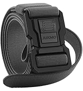 JUKMO Men's Tactical Belt with Lock, Military Work 1.5" Stretch Nylon Web Quick Release Belt with...