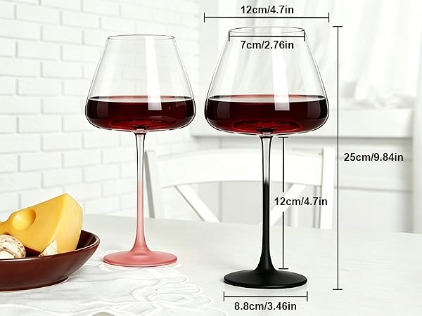 Colored Wine Glasses Set of 2