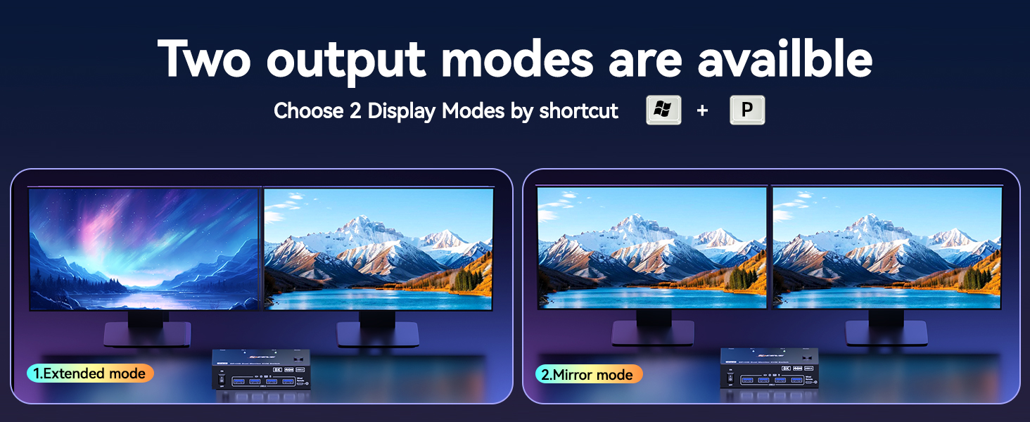 kvm 2 monitors 2 computers