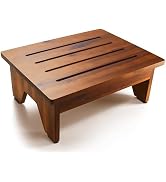 Tinamo One Step Stool for Adults 6.5" - Wooden Step Stools for Bed - 550lbs Safety Stepping Stool...