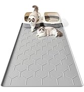 Bulkniu Extra Large Silicone Cat Litter Mat, Waterproof/Urineproof, Litter Recycling, Easy to Cle...