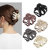 HFZRZFH 5-Pack Octopus Claw Hair Clips for Women and Girls, 3.34" Non-Slip Jumbo Clips for Thick ...