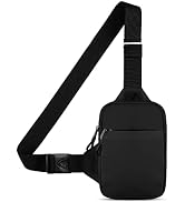 Simptech Mini Crossbody Sling Bag - Water-Resistant Dual Pocket Chest Pack - Lightweight Fanny Pa...