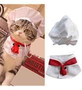 1 Set White Small Dogs Hat Photography Prop Funny Chef Style Pet Headwear Pet Accessories Dog Hat...