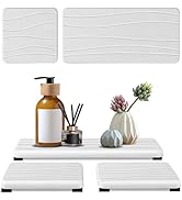 3PCS Water Absorbing Stone Tray, Fast Drying Stone Sink Tray, Stone Soap Tray, Water Absorbent Di...