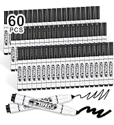 FUMILE 60 Pcs Black Washable Markers Bulk, Markers for Kids,Broad Line Conical Tip Coloring Marke...