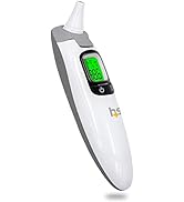 HealthSmart Talking Infrared Ear & Forehead Thermometer, No Probe Covers Needed, Visual Fever Ala...