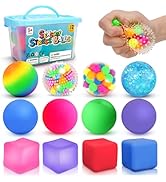 Stress Balls Fidget Sensory Toys: 12 Pack Squishy Stress Balls for Kids 3-12 - Hand Therapy Senso...