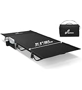 Sportneer Camping Cot: 31.5’’ Extra Wide Compact Sleeping Cots with Side Pocket - Lightweight Fol...