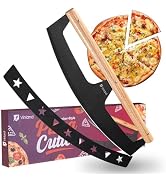 16-Inch Pizza Cutter Rocker Blade, Food Grade Stainless Steel Slicing Knife & Sharp, Rust-Proof, ...