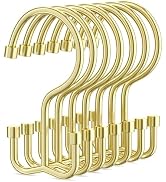 Goowin Shower Curtain Hooks, Shower Curtain Rings, Durable Gold Shower Curtain Hangers, Smooth Gl...