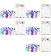 Minetom 5 Pack Fairy Lights Battery Operated, 7 FT 20 LED String Lights with Timer, Waterproof Si...