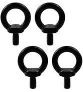 Antrader M8 Lifting Eye Bolts,Machinery Shoulder Lifting Eye Bolt,4Pcs | Black Eye Bolt for Riggi...