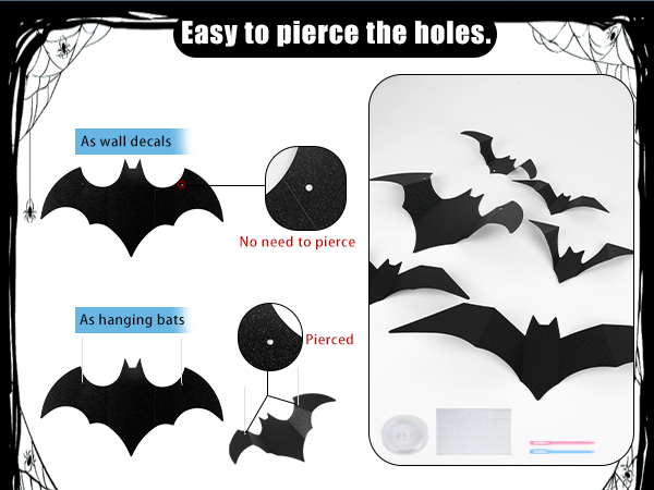 3D Halloween Hanging Bats Decoration