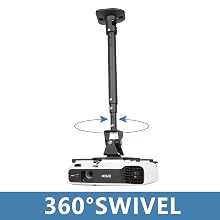 swivel 360°;swivels 90 degree from left to right