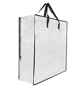 GONGKANGYUAN 25 Gallon Large Clear Storage Bags with Zipper and Handles