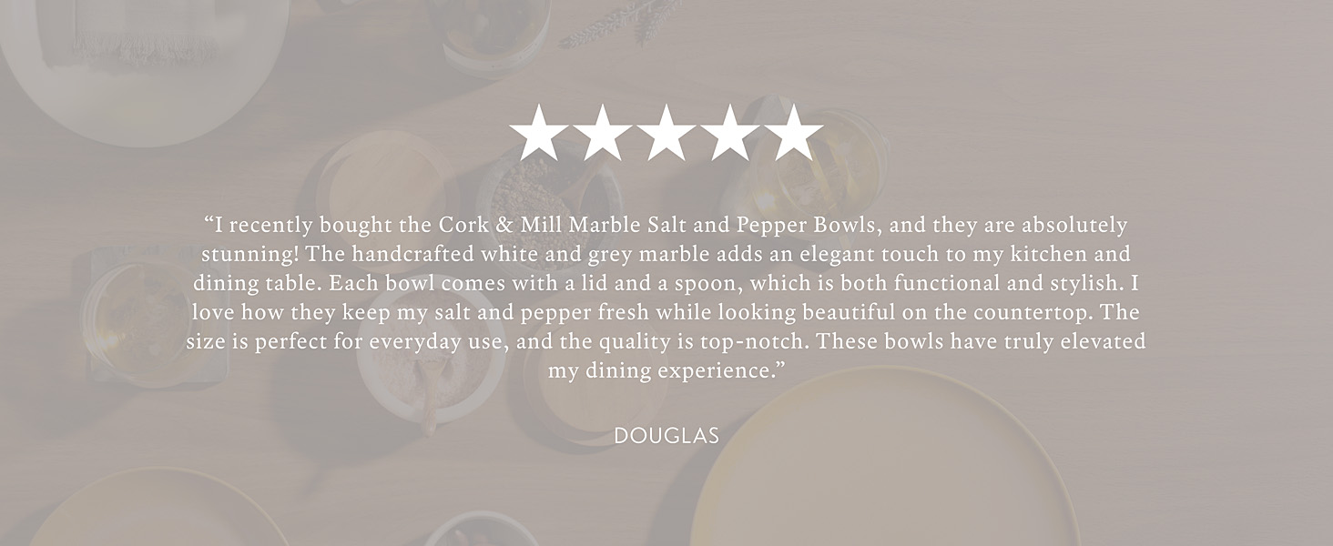 Customer review for salt and pepper bowls set