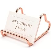 NELJIBEHU 2 Pack Business Card Holder for Desk, Metal Card Stand Organizer, Cute Desktop Display ...
