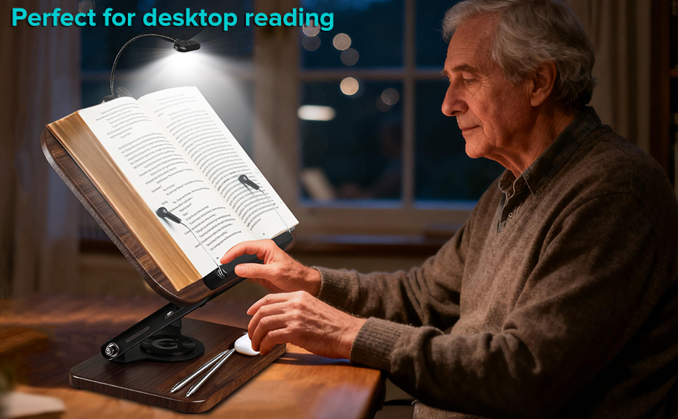 book stand with light