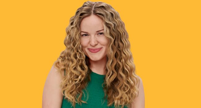 Woman with wavy hair