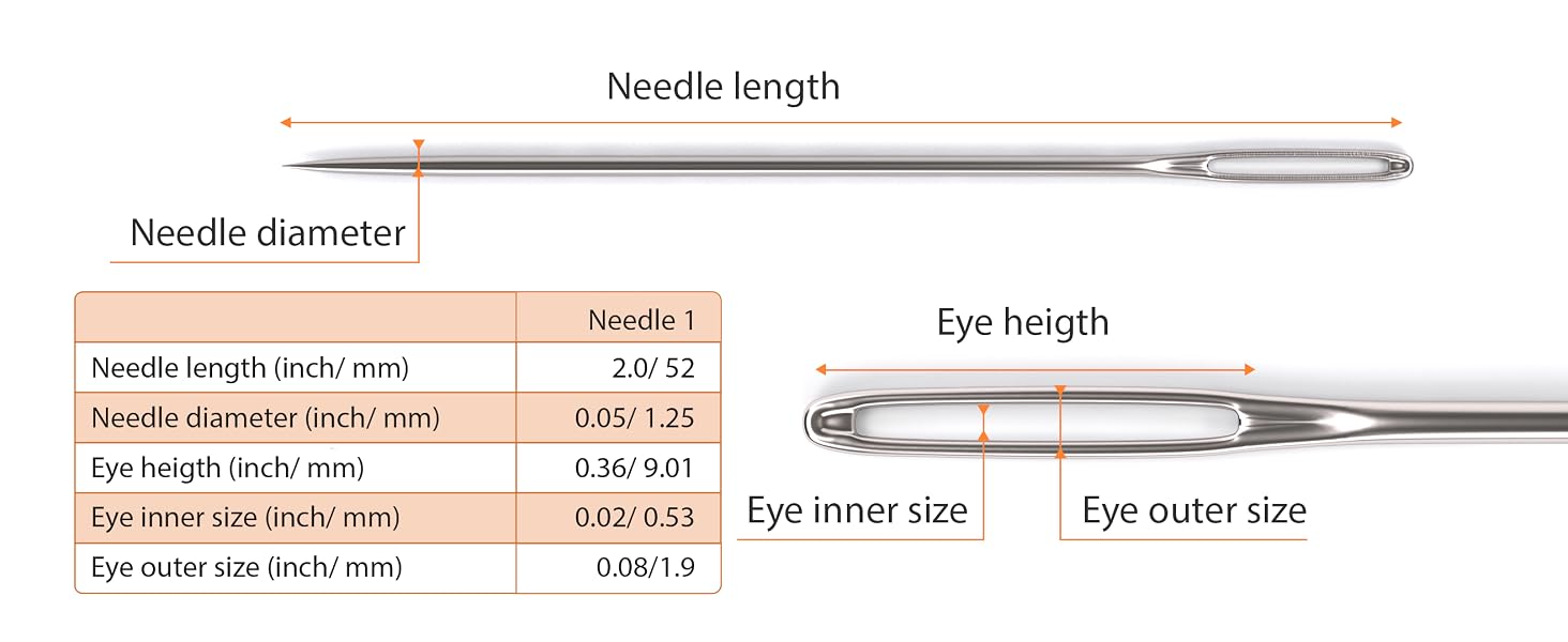 Large Eye Sharp Needles