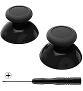eXtremeRate Black Replacement 3D Joystick Thumbsticks, Analog Thumb Sticks with Cross Screwdriver...