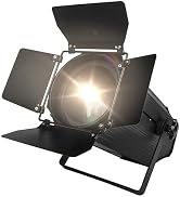 SHEHDS LED Par Lights COB 200W Linear Zoom Spotlights Wash Lights with Barn Door Warm White(3000k...