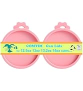 Comtim Dog Food Can Covers Lids for 12.5 oz 13 oz 13.5 oz Cans, Silicone Can Lids for Dog Food, D...