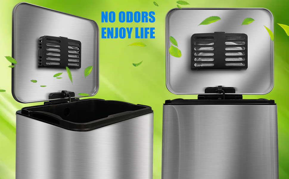 Activated Charcoal Odor Absorbing Filter Refill Deodorizer Compatible with iTouchless Trash Cans