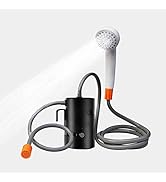 Portable Outdoor Shower, 2 Flow Mode, 4400mAh Battery Powered Shower Pump for Hiking/Backpacking,...